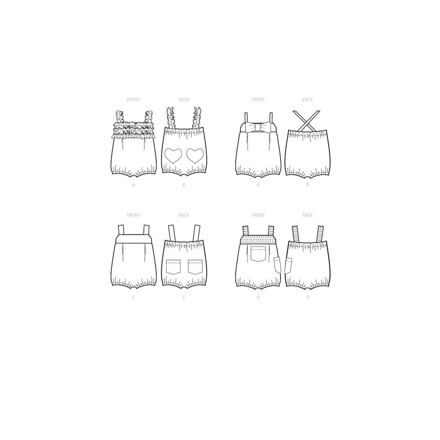 Patron Barboteuse pour Bébés McCall's M8315  - 3