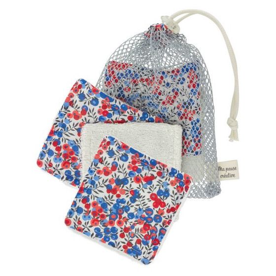 Kit couture 6 lingettes avec sac filet  - 2