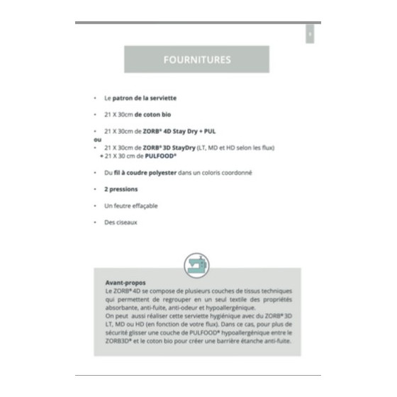 Tuto ZORB couture La serviette Hygiénique  - 2