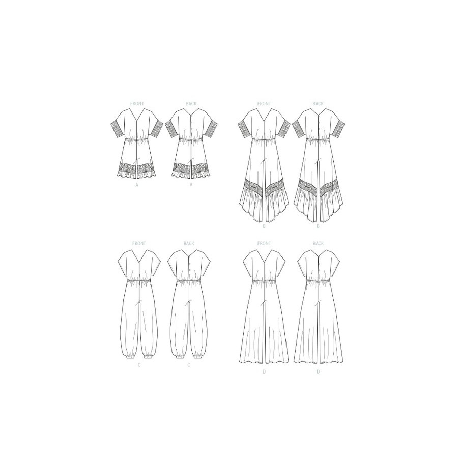 Patron Barboteuse, combinaisons pour fillettes - Mc Call's M8317  - 7
