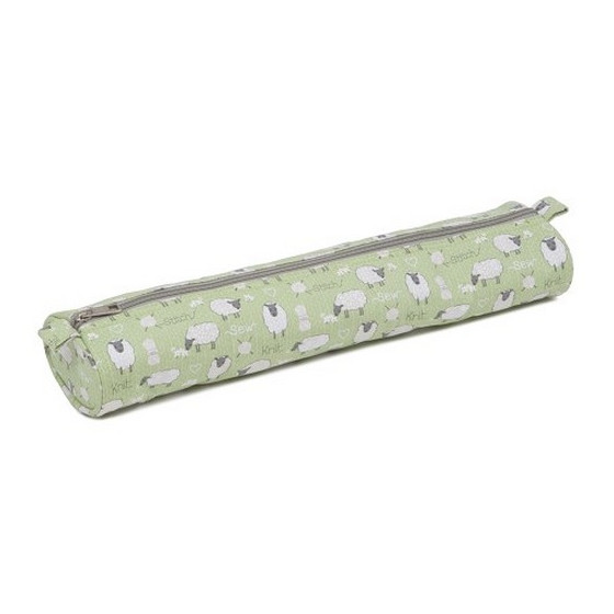 Trousse à aiguilles verte Motifs Moutons écru  - 1