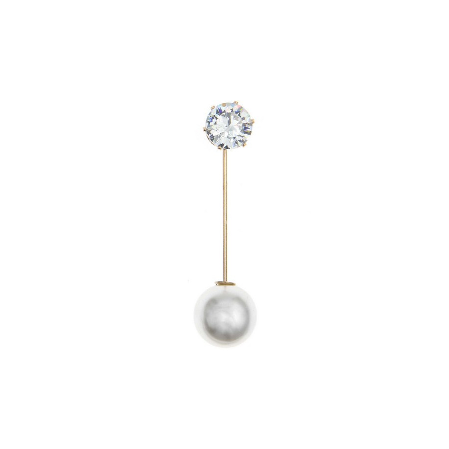 Epingle fantaisie or, strass et perle  - 1