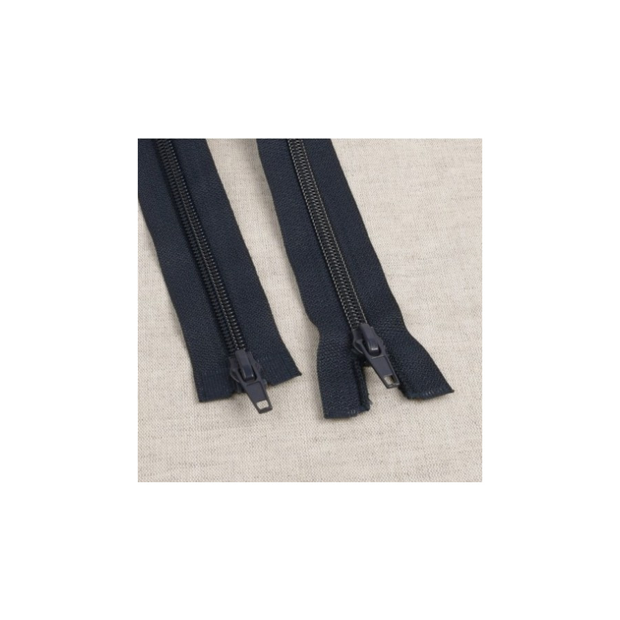 Fermeture double curseur maille spirale - Séparable - Marine  - 1