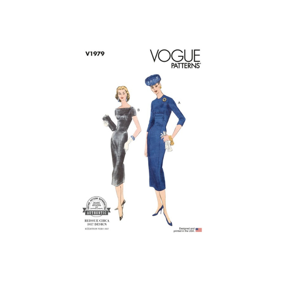 Patron de robes pour femme - Vogue V1979  - 1