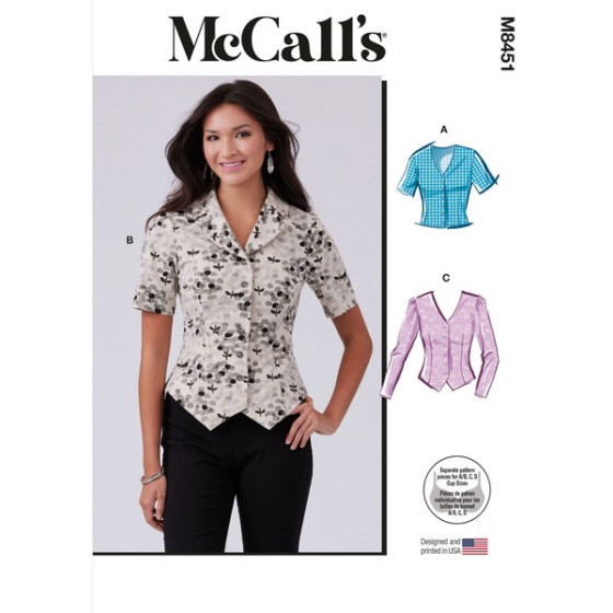 Patron gilet boutonnée pour femmes - Mc Call's M8451  - 1