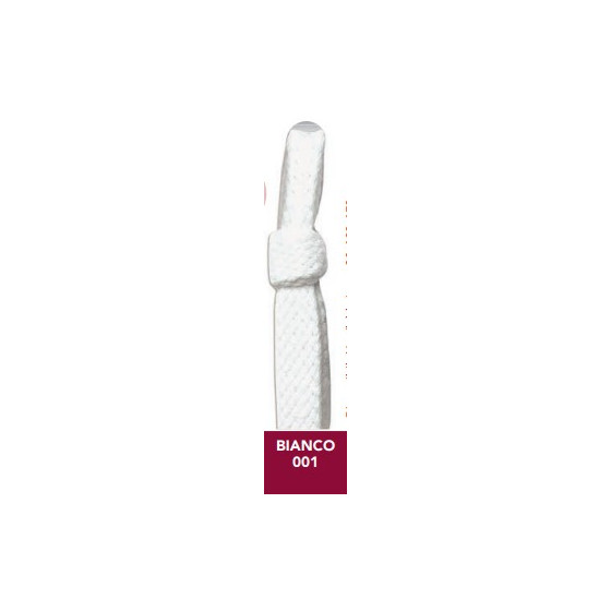 Lacets de chaussures plats 150 cm blanc  - 1