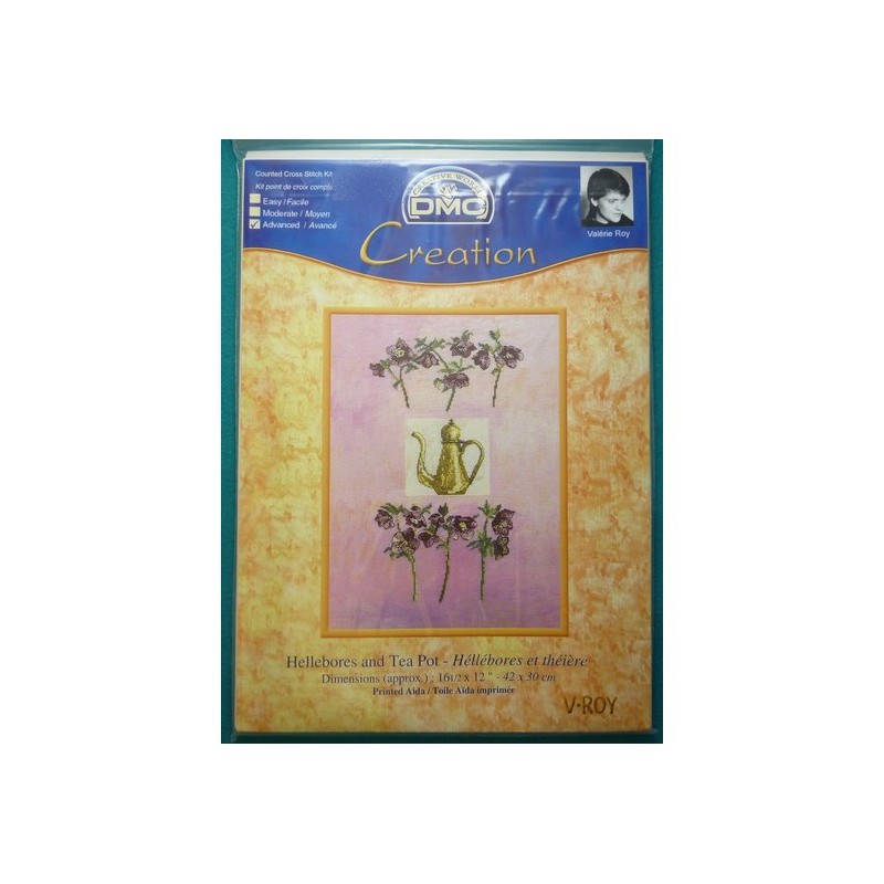 Kit Broderie Hellebores Et Theiere Mercerie Floriane
