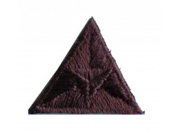 Ecusson thermocollant triangle marron