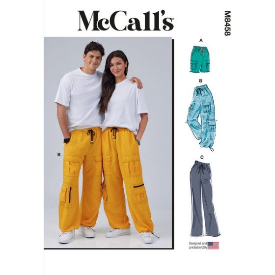 Patron Pantalon et short pour femmes et hommes - Mc Call's M8458  - 1