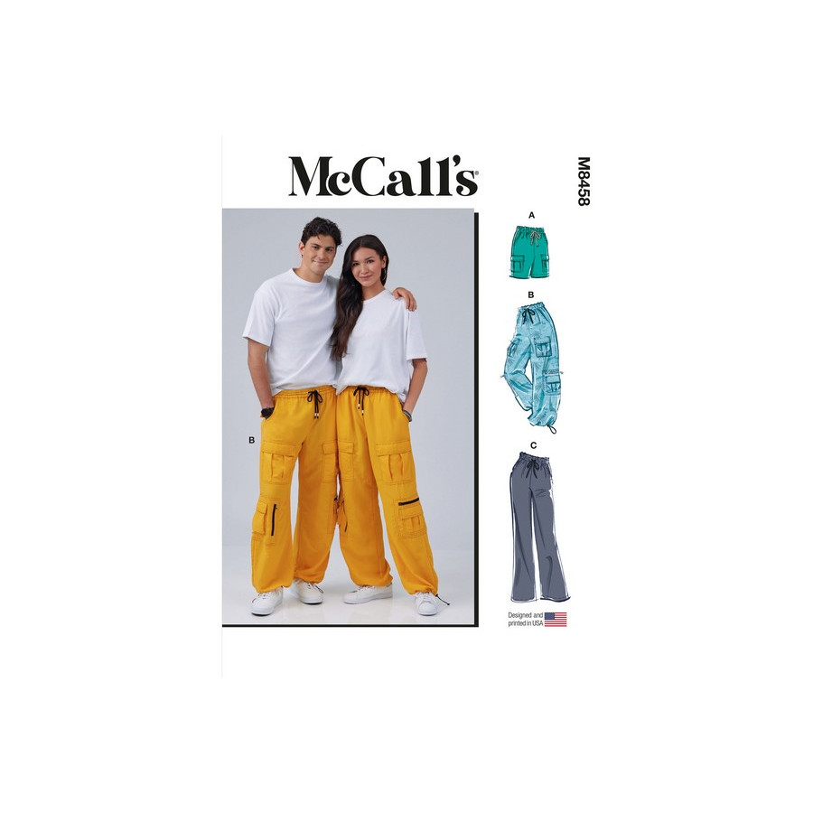 Patron Pantalon et short pour femmes et hommes - Mc Call's M8458  - 1