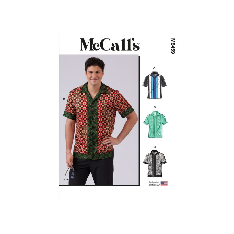 Patron Chemises bowling pour hommes - Mc Call's M8459  - 1