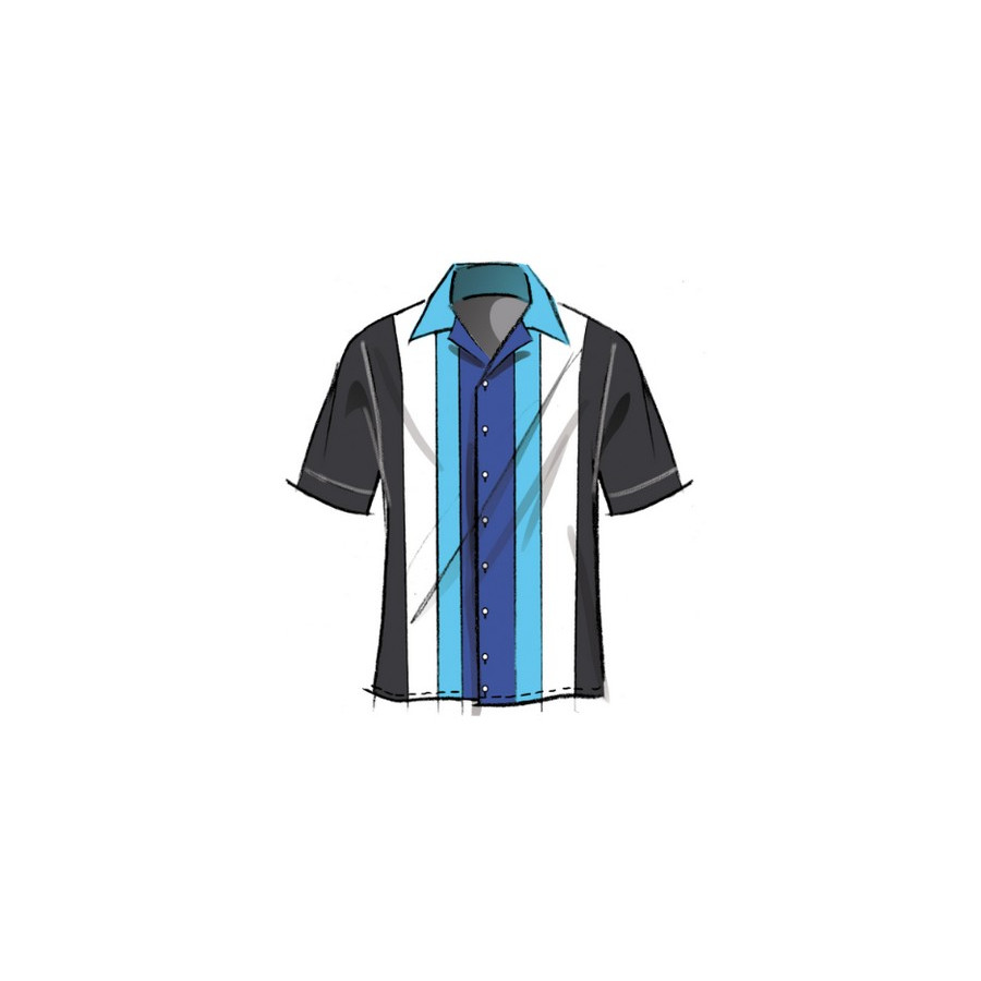 Patron Chemises bowling pour hommes - Mc Call's M8459  - 5
