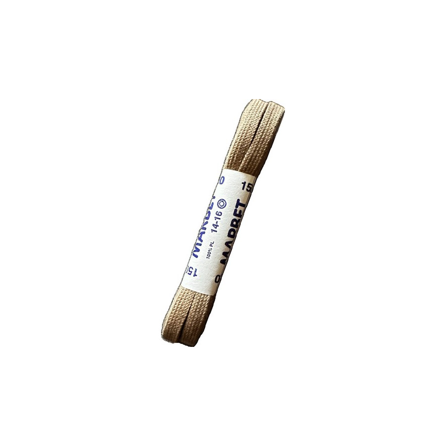 Lacets de chaussures plats 150 cm beige  - 1