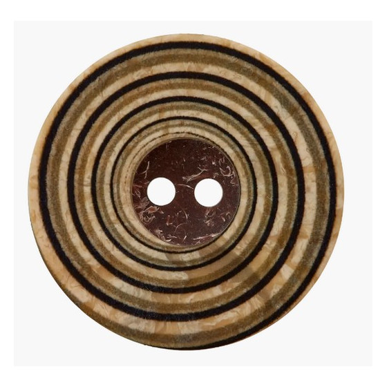 Bouton spirale vert 34 mm  - 1
