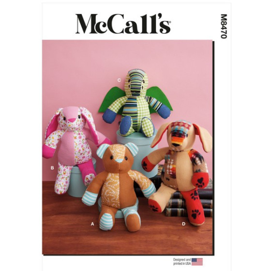 Patron Animaux peluche 36 cm - Mc Call's M8470  - 1