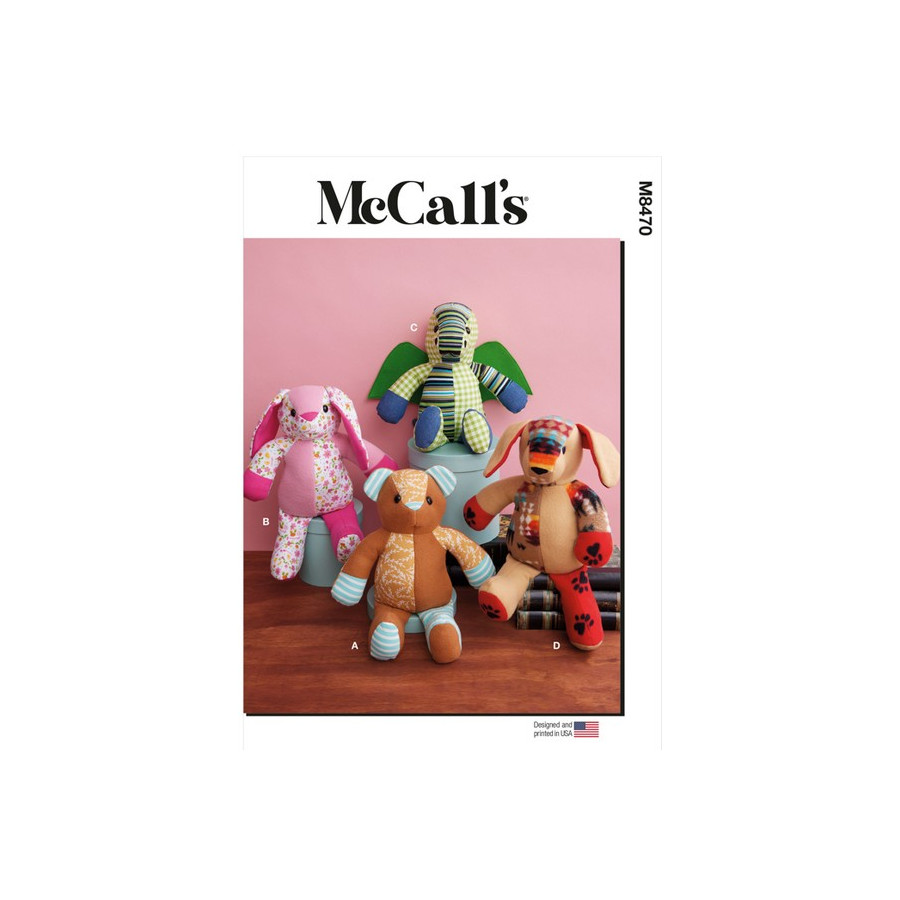 Patron Animaux peluche 36 cm - Mc Call's M8470  - 1