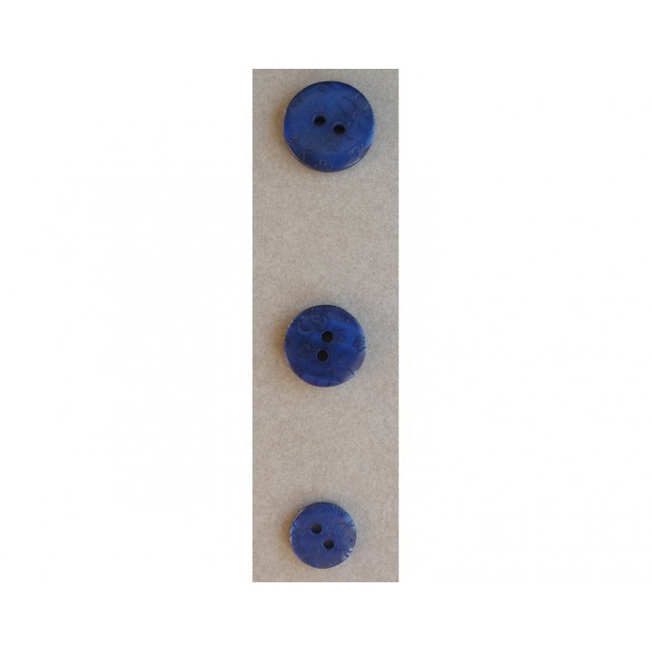Bouton bleu petites fleurs  - 1