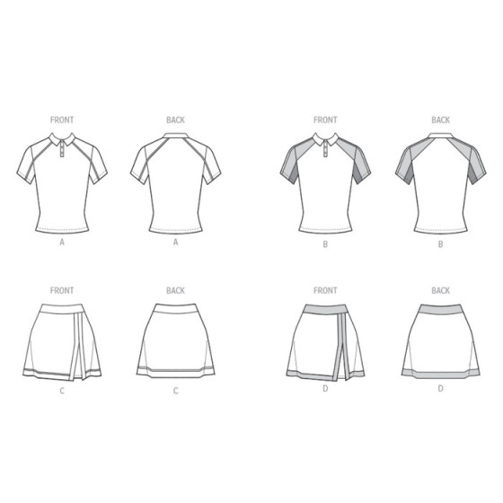 Patron Hauts Jupes-Shorts pour femmes - Mc Call's M8481  - 3