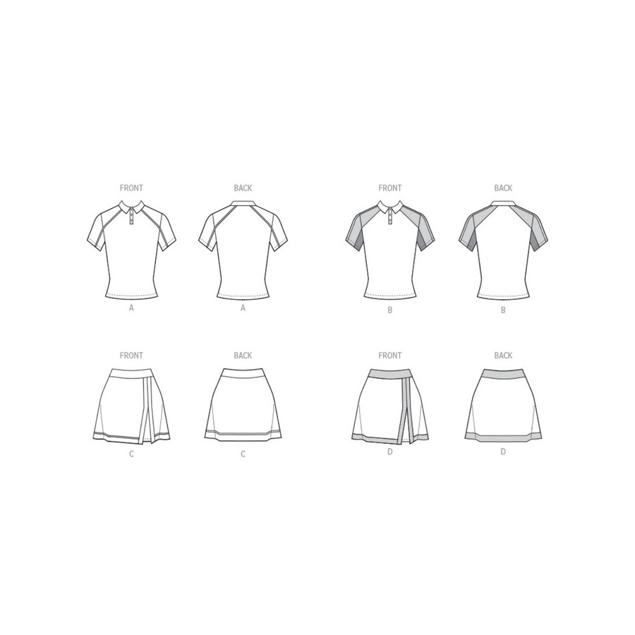 Patron Hauts Jupes-Shorts pour femmes - Mc Call's M8481  - 3