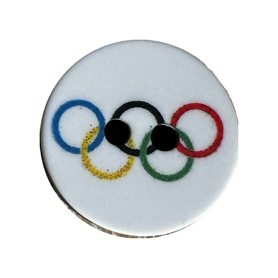 Bouton anneaux Olympiques 15 mm  - 2