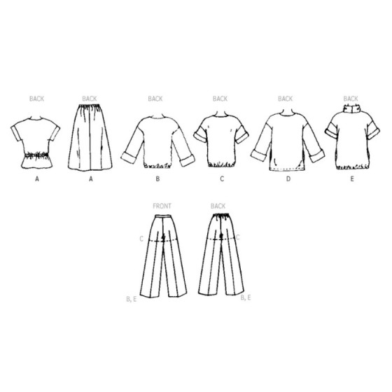 Patron Hauts, Jupe, Pantalon et Short pour jeunes femmes - Mc Call's M8493  - 3