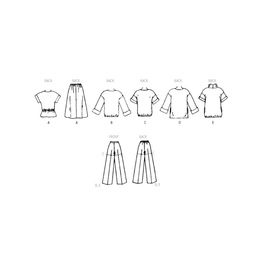 Patron Hauts, Jupe, Pantalon et Short pour jeunes femmes - Mc Call's M8493  - 3