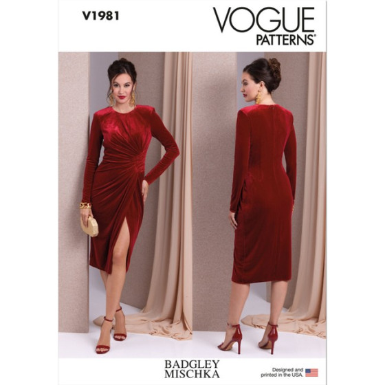 Patron Robe en tricot Jeunes Femmes - Vogue V1981  - 2
