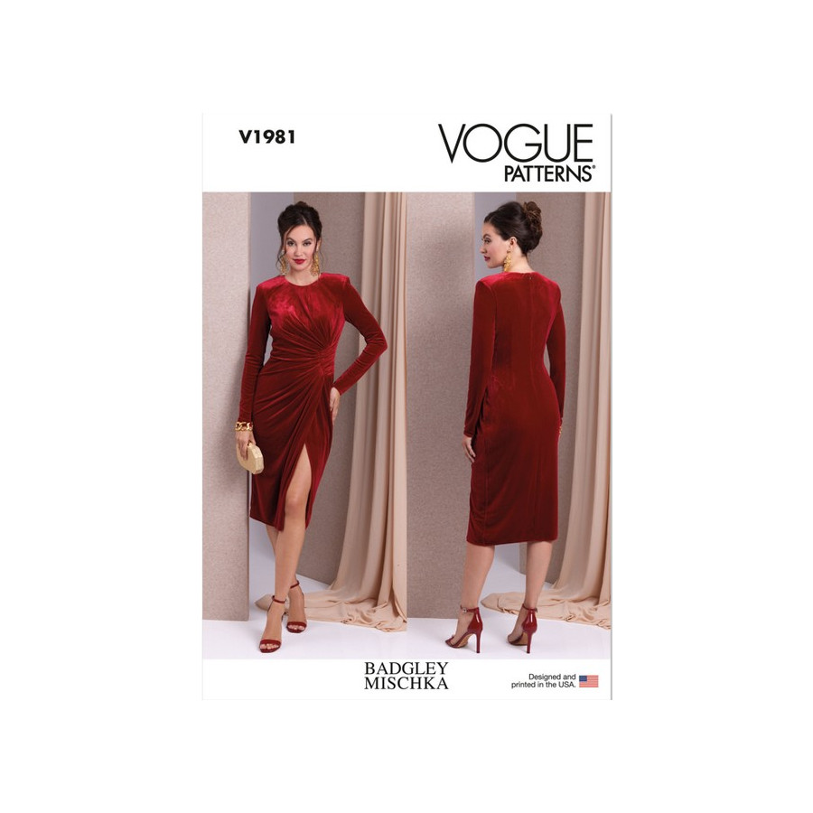 Patron Robe en tricot Jeunes Femmes - Vogue V1981  - 2