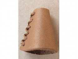 Embout de cordon, gland cuir marron