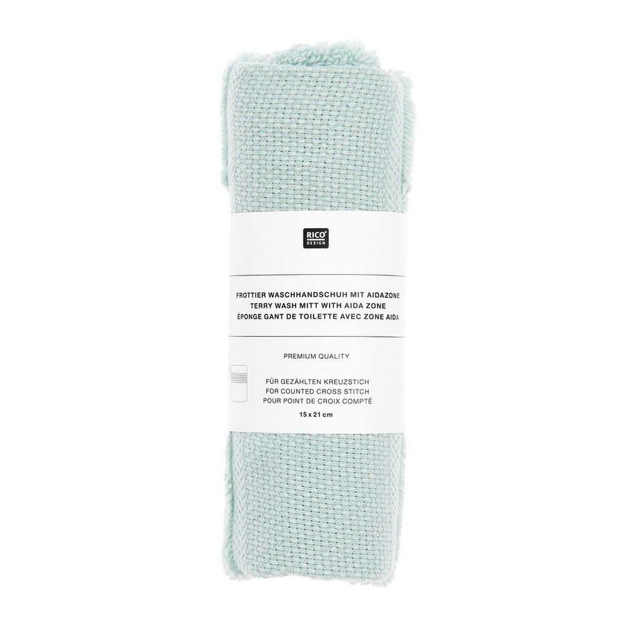 Gant de toilette à broder Menthe - Rico Design Rico Design - 2
