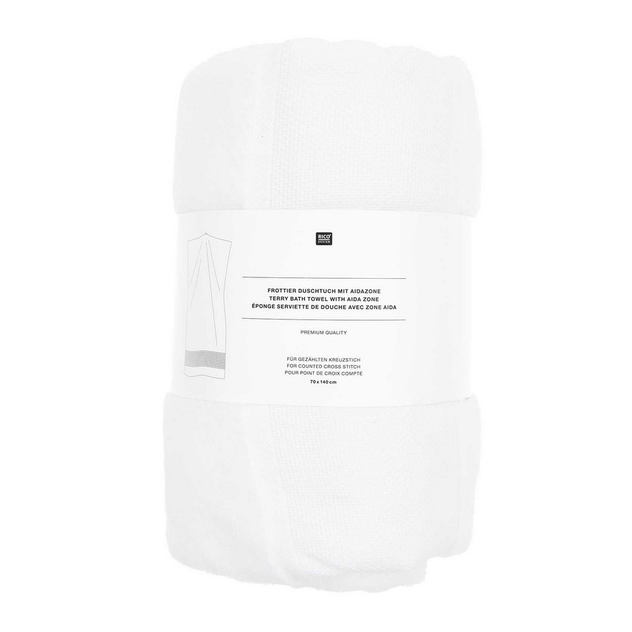 Serviette de douche à broder Blanc - Rico Design Rico Design - 2
