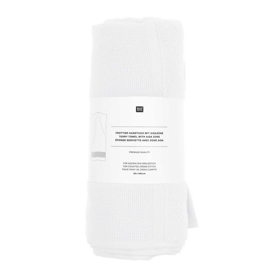 Serviette de toilette à broder Blanc - Rico Design Rico Design - 2