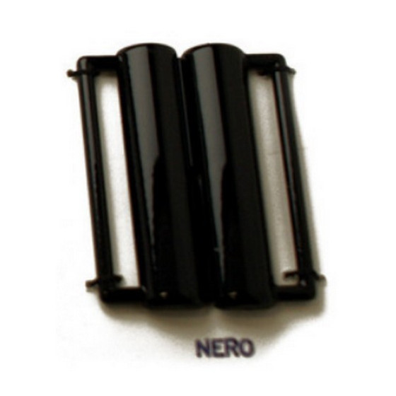 Boucle de ceinture métal noire bord à bord 40 mm  - 1