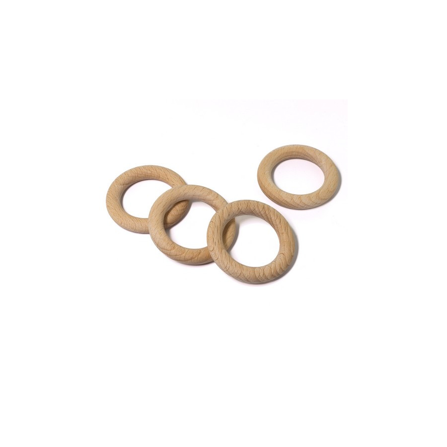 Anneau en bois 48 mm pour macramé  - 1