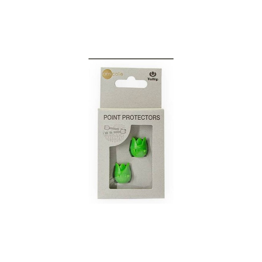 Lot de 2 protèges-pointes pour aiguilles ou crochet Tulip vert  - 1