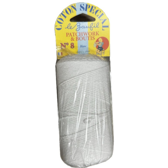 Coton à tricoter n°8 Lebaufil pour patchwork et boutis  - 1