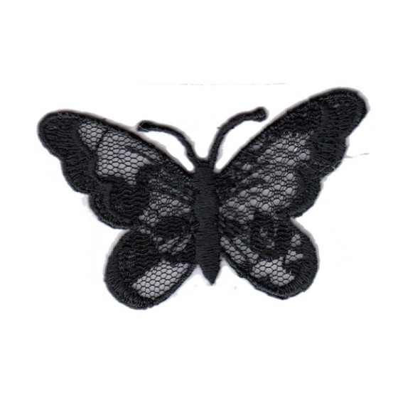 Écusson thermocollant papillon noir  - 1