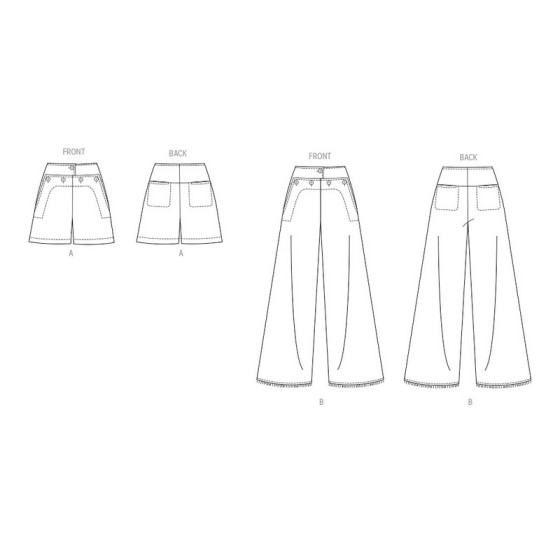 Patron Short et Pantalon pour Jeunes Femmes - Vogue 2034  - 3
