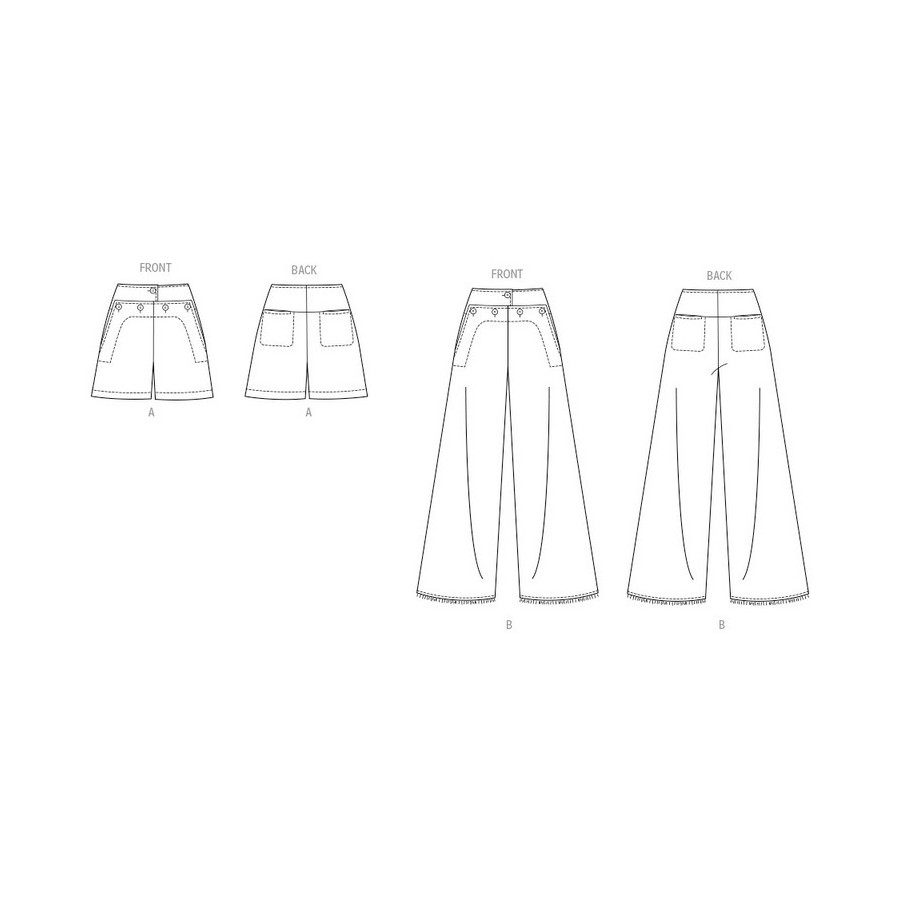 Patron Short et Pantalon pour Jeunes Femmes - Vogue 2034  - 3