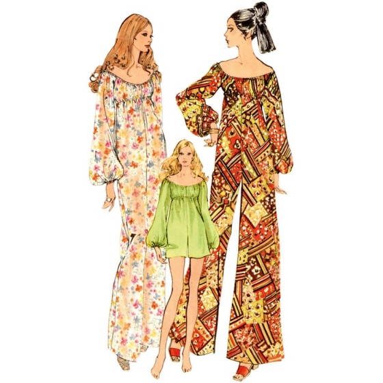 Patron Combinaison Vintage Année 70 pour jeunes femmes - Vogue 2041  - 4