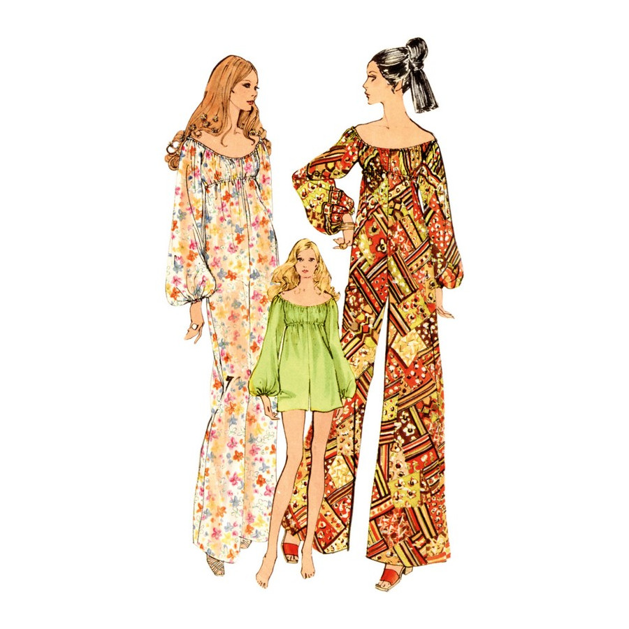 Patron Combinaison Vintage Année 70 pour jeunes femmes - Vogue 2041  - 4