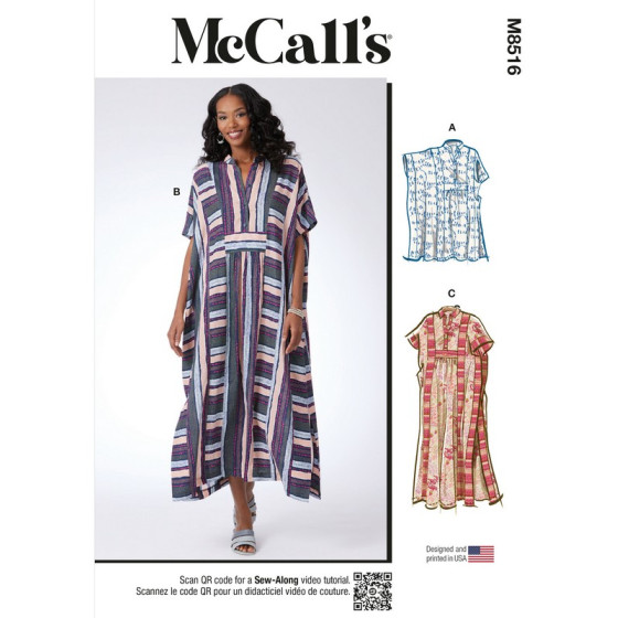 Patron Caftan pour jeune femme - Mc Call's M8516  - 1