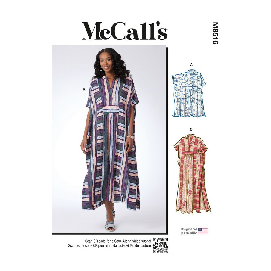 Patron Caftan pour jeune femme - Mc Call's M8516  - 1