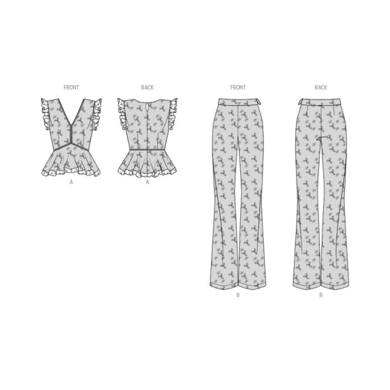 Patron Haut et Pantalon pour jeunes femmes - Mc Call's ME2092  - 3