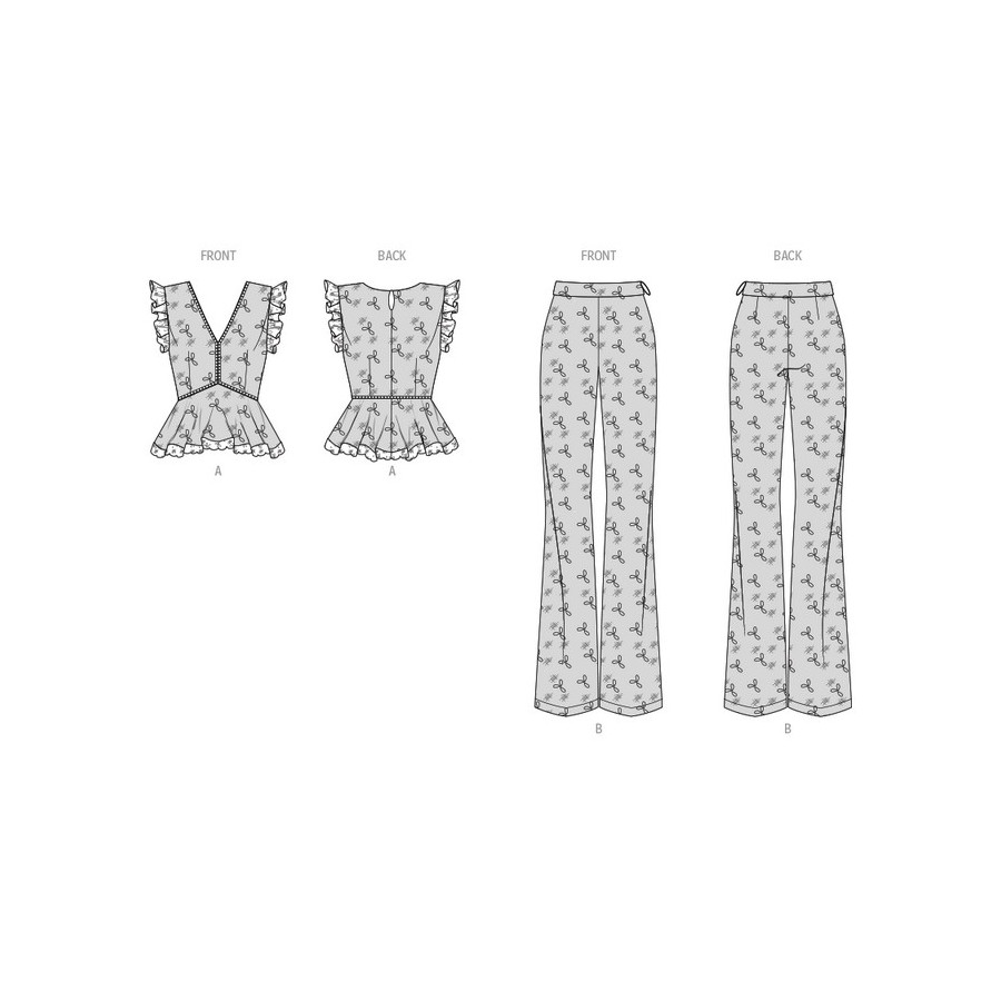 Patron Haut et Pantalon pour jeunes femmes - Mc Call's ME2092  - 3