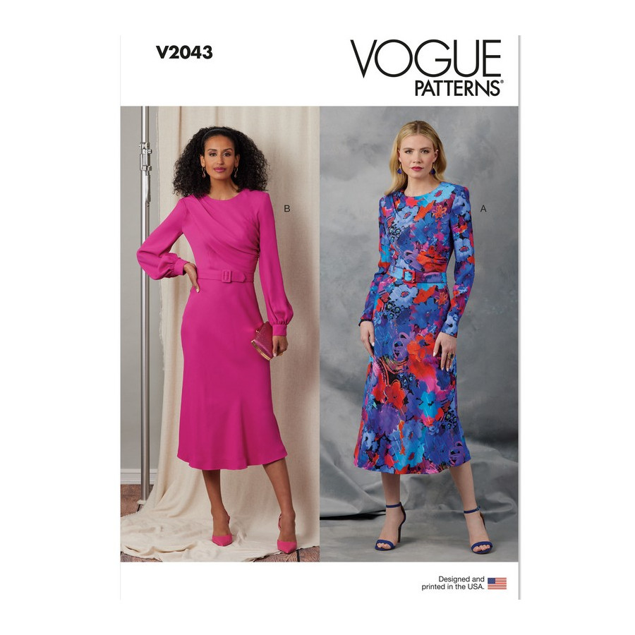 Patron Robe et ceinture pour jeunes femmes - Vogue 2043  - 1