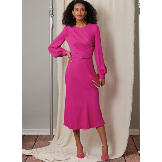 Patron Robe et ceinture pour jeunes femmes - Vogue 2043  - 4