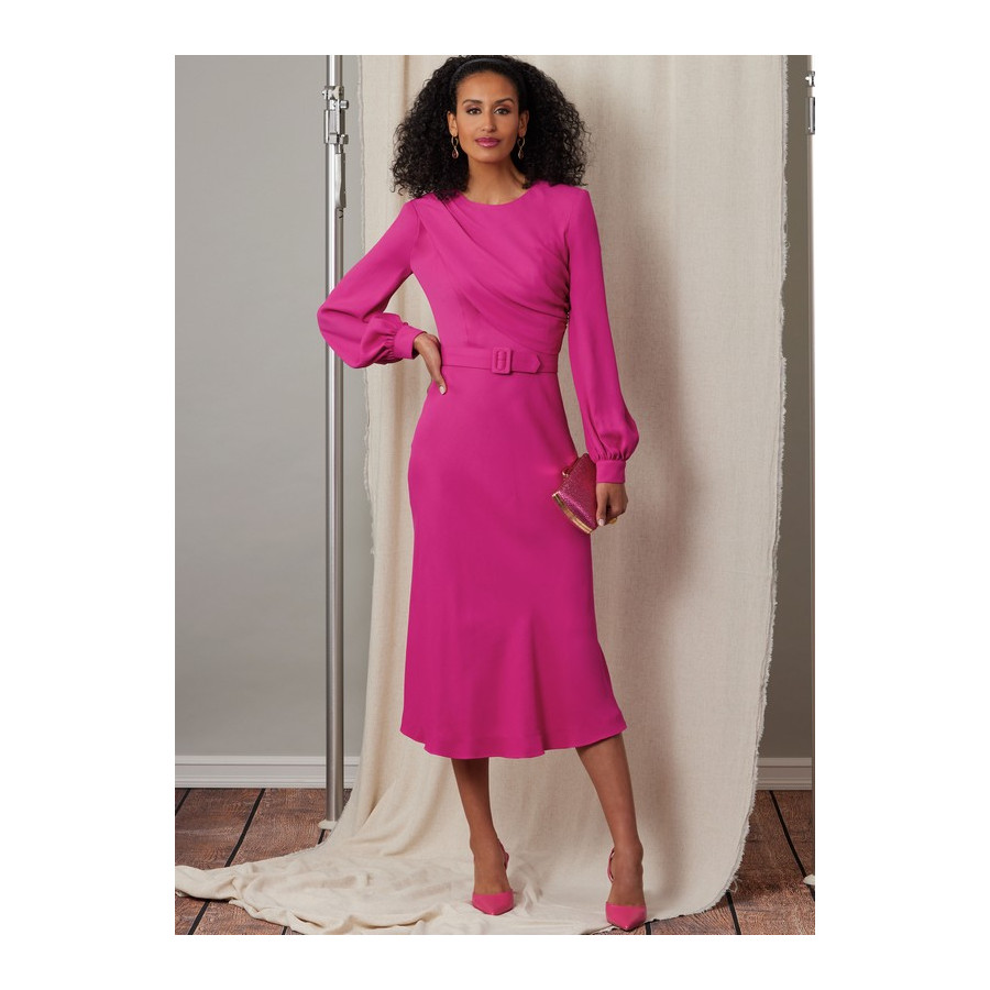 Patron Robe et ceinture pour jeunes femmes - Vogue 2043  - 4
