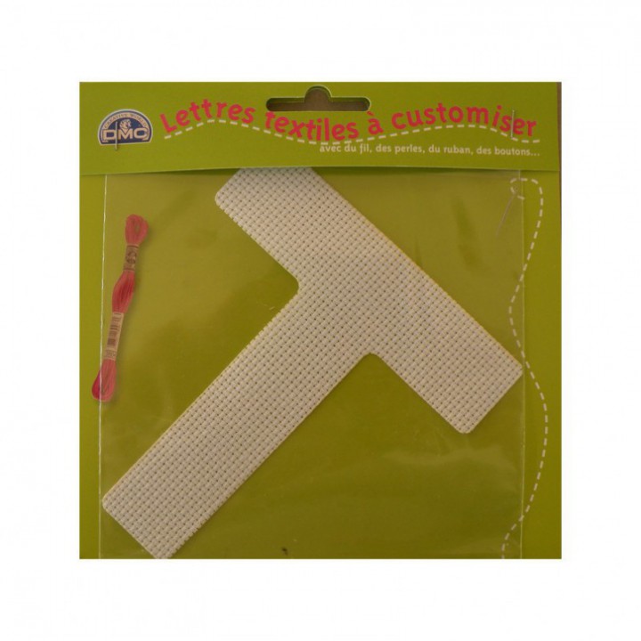 Lettre DMC textile à customiser T  - 1