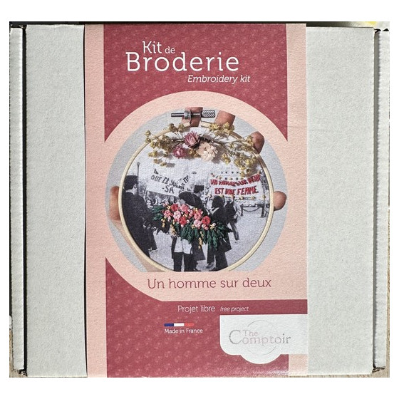 Kit de broderie Un homme sur deux par Elise Benétreau-Bernard  - 2